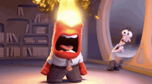 A screenshot of Anger erupting like a volcano from the Disney movie Inside Out.